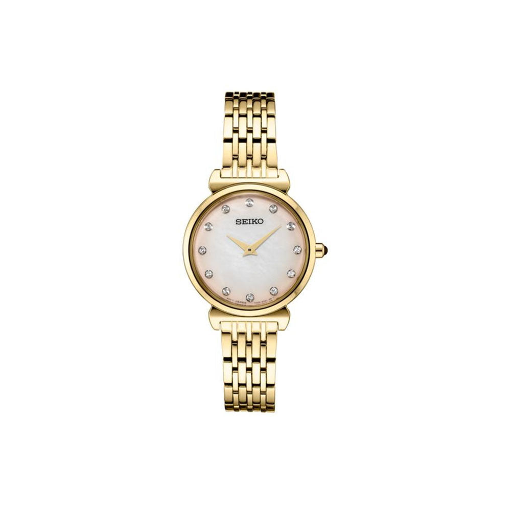 SFQ802P - Ladies Gold Diamond Set Dress Watch
