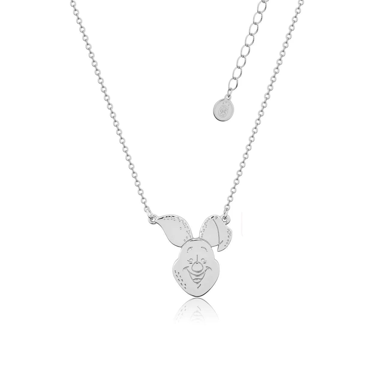 Disney - Winnie the Pooh Piglet Necklace - White Gold Plated