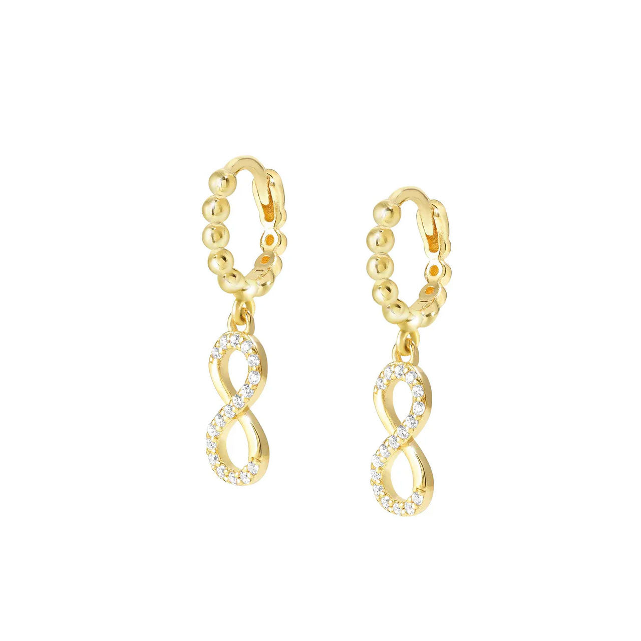 Lovecloud Drop Earrings Gold With CZ 240507/005 Infinity