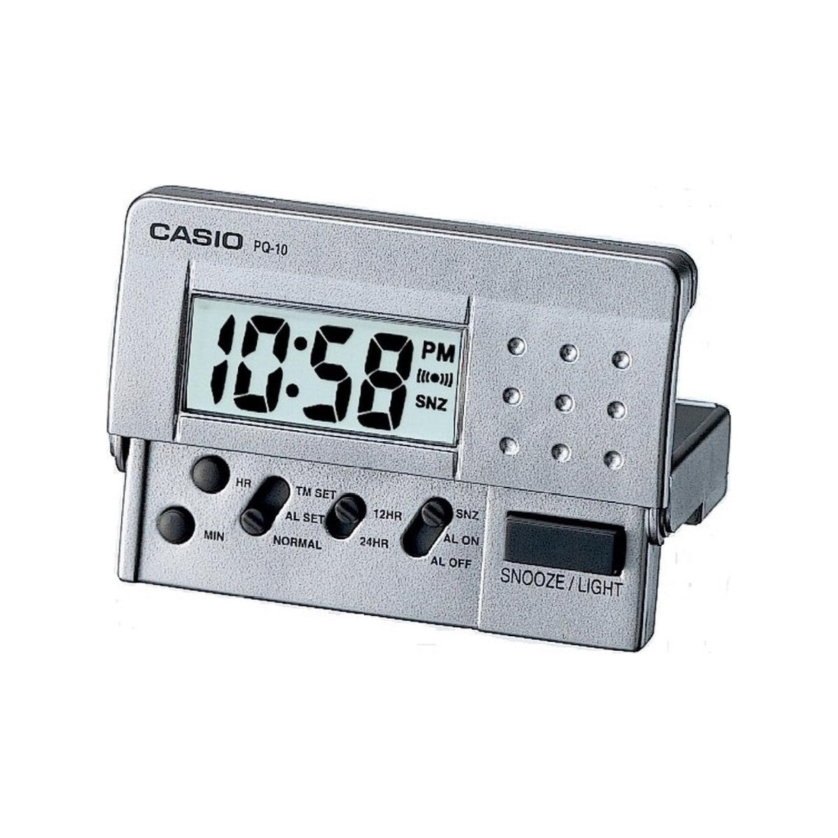 Silver Mini Travellers Alarm Clock - PQ10D-8