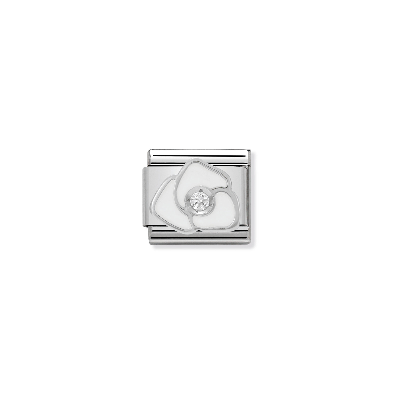 Composable Classic Link 330305/06 White Rose in Silver