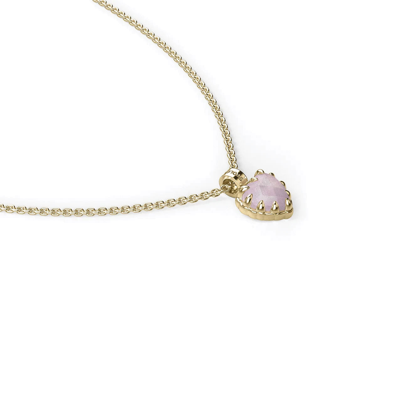 Love Claw Necklace Rose Quartz - Gold Plated