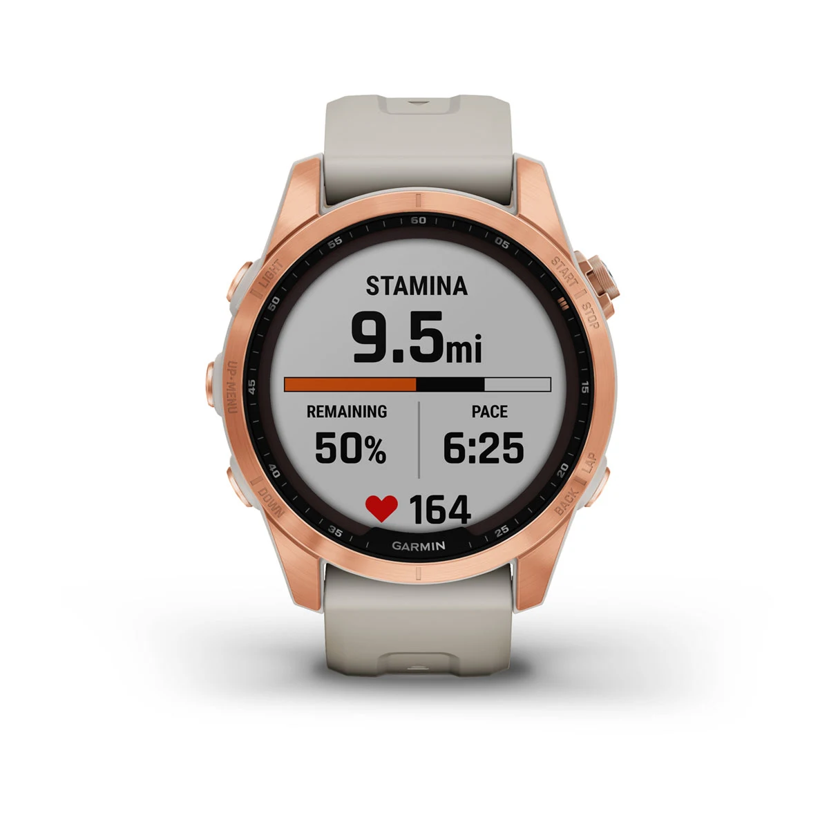 fēnix® 7S – Solar Edition - Rose Gold with Light Sand Band - 010-02539-11