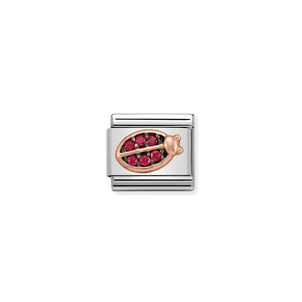 Composable Classic Link 430311/03 Ladybug Red CZ in 9k Rose Gold