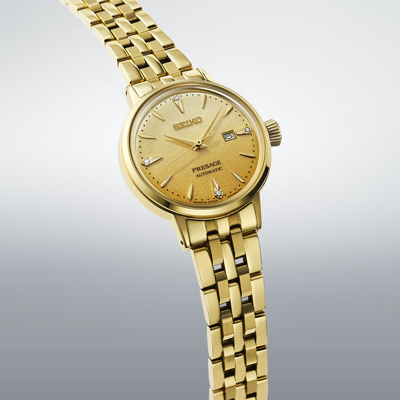 Seiko - SRE018J Seiko Presage ‘Eggnog’ Diamond Set Ladies Cocktail Time Watch