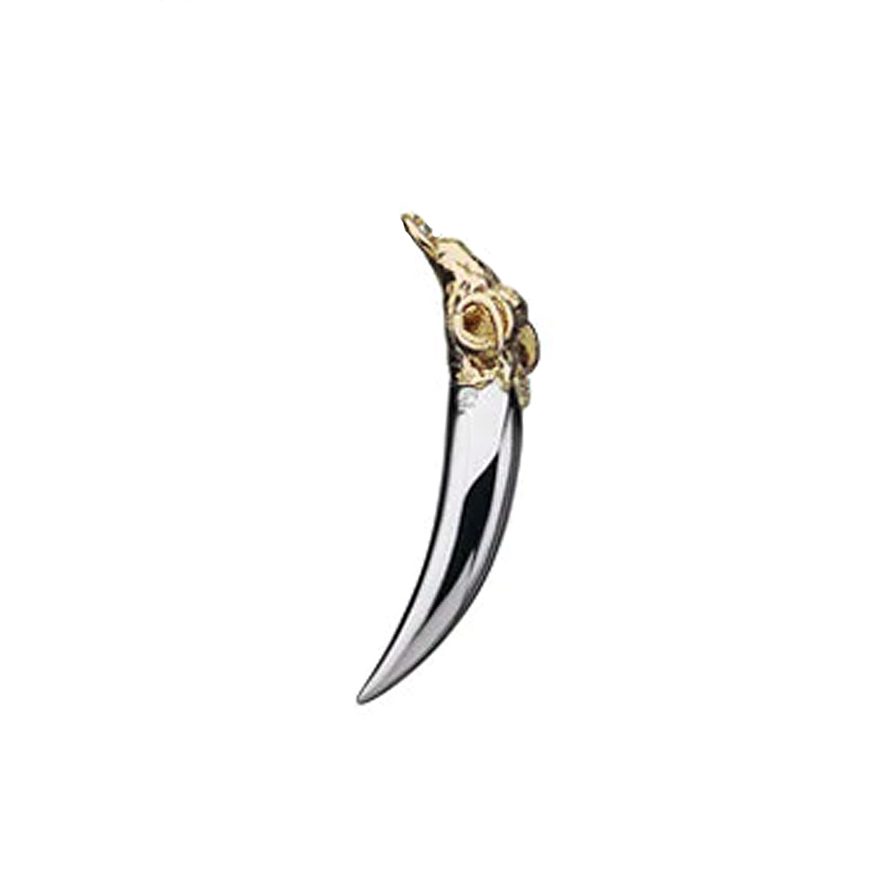 Sterling Silver & 9k Yellow Gold Ram Horn Charm
