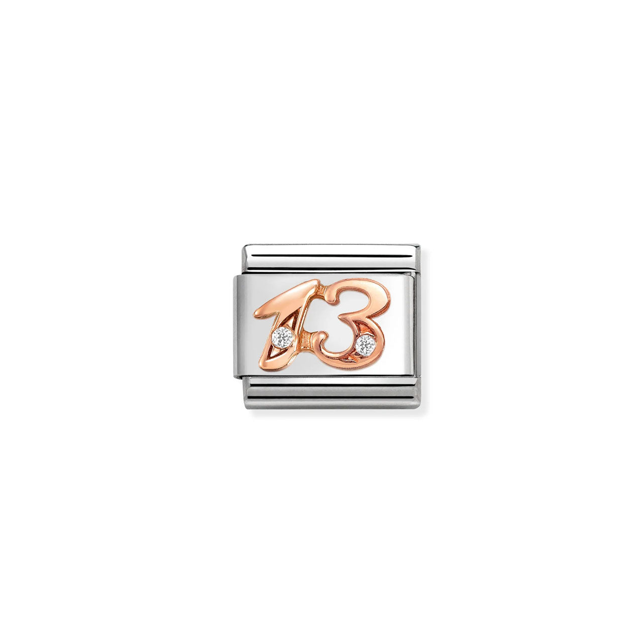 Composable Classic Link 430315/13 13 With CZ In 9K Rose Gold