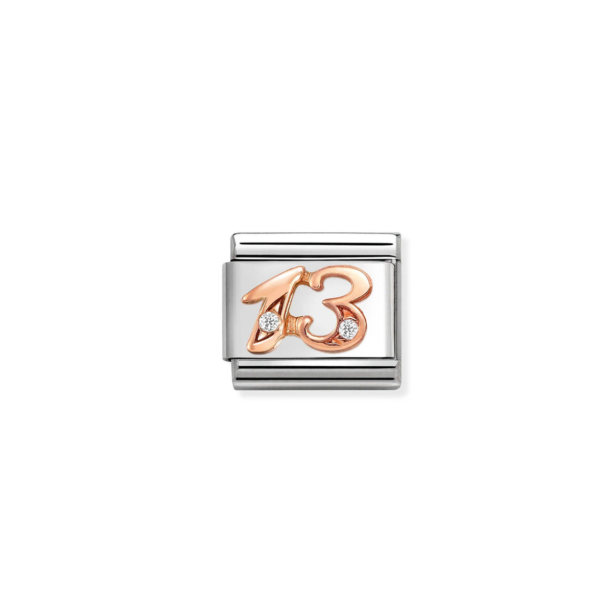 Composable Classic Link 430315/13 13 With CZ In 9K Rose Gold