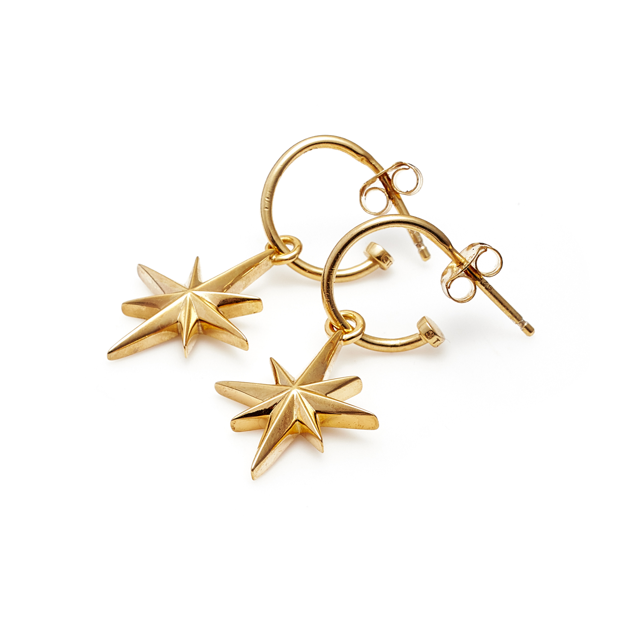 North Star Earrings - Gold Plated