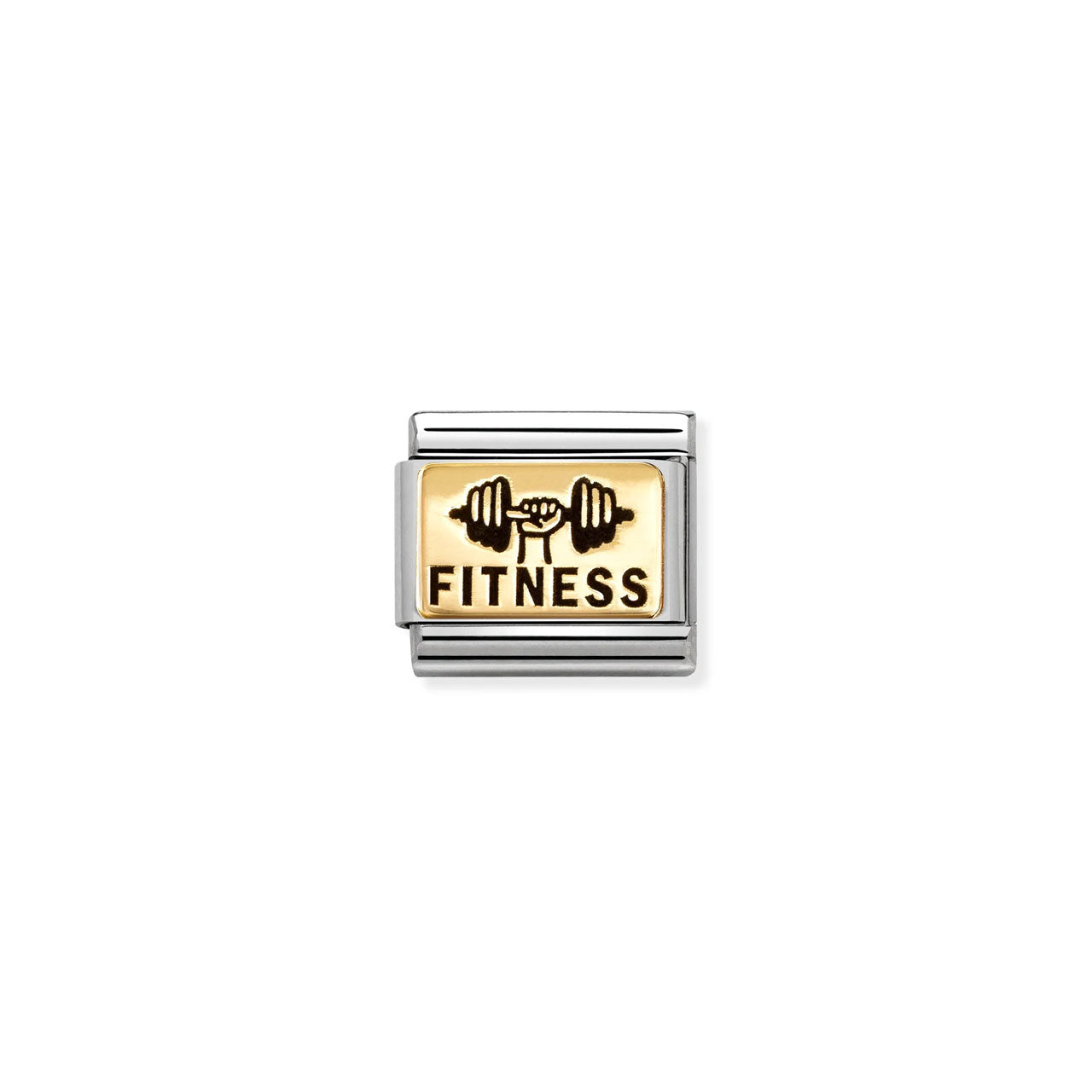Composable Classic Link 030166/64 Fitness Weights In 18K Gold With Black Enamel