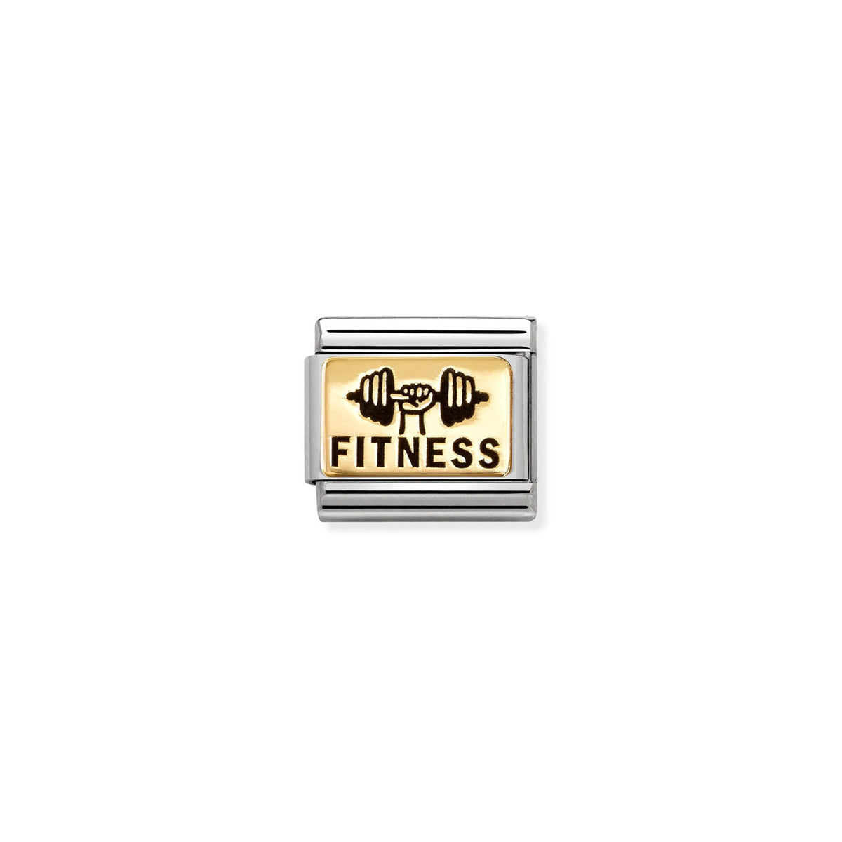 Composable Classic Link 030166/64 Fitness Weights In 18K Gold With Black Enamel