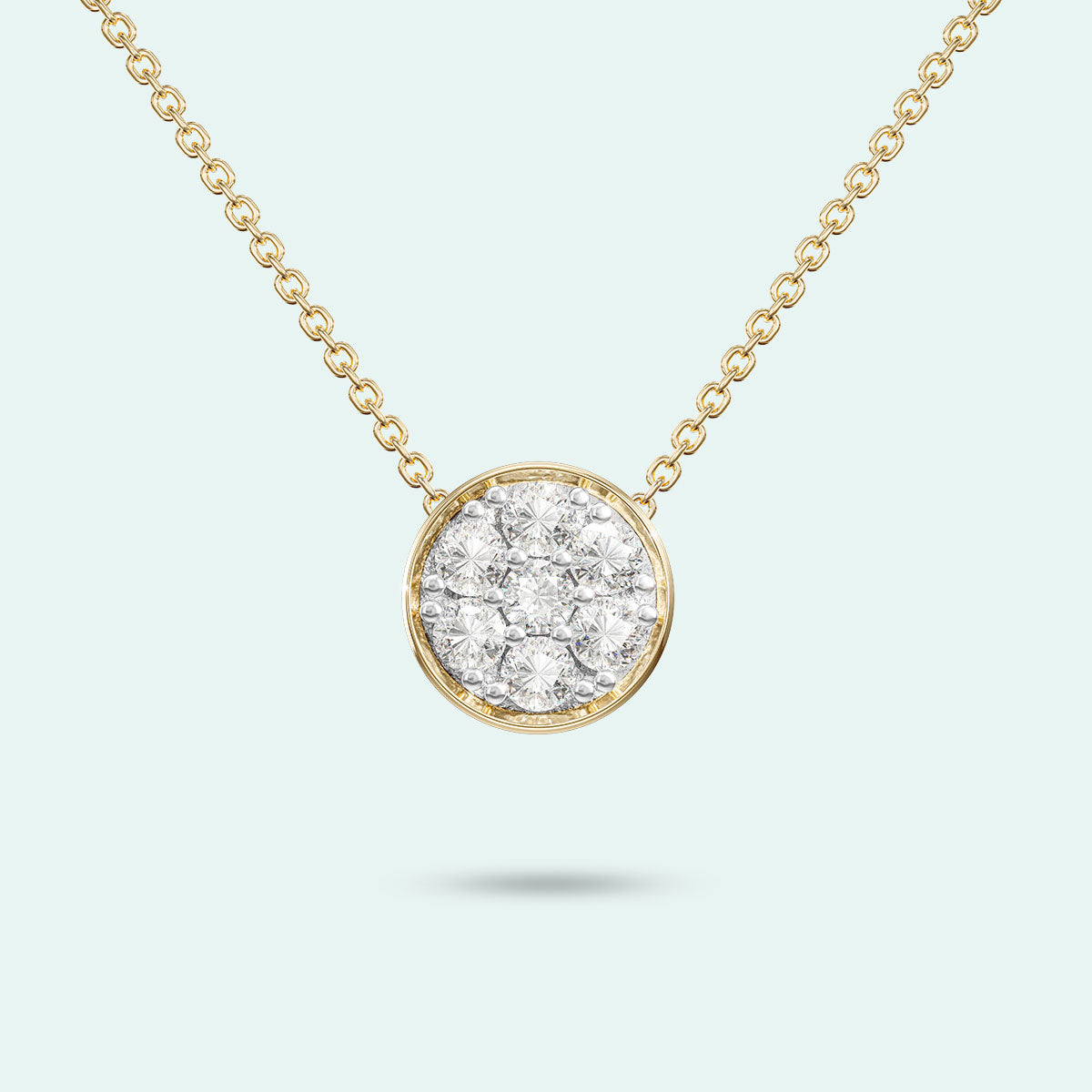 9k Yellow Gold Chic Diamond Pendant