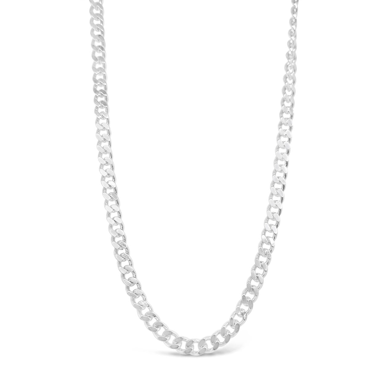 55cm Sterling Silver CD120 Diamond Cut Curb