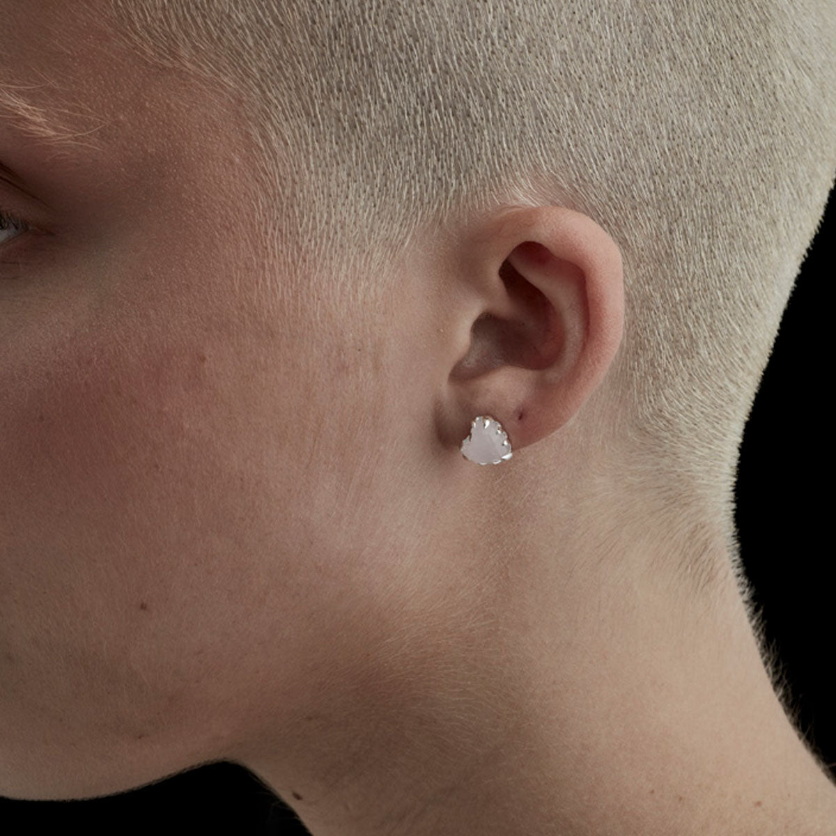 Love Claw Earrings - Rose Quartz