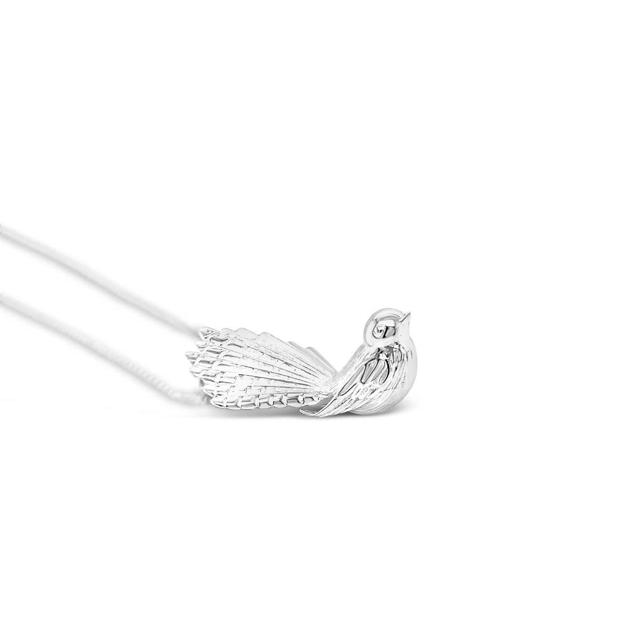 Sterling Silver Memento Piwakawaka (Fantail) Hanging Pendant