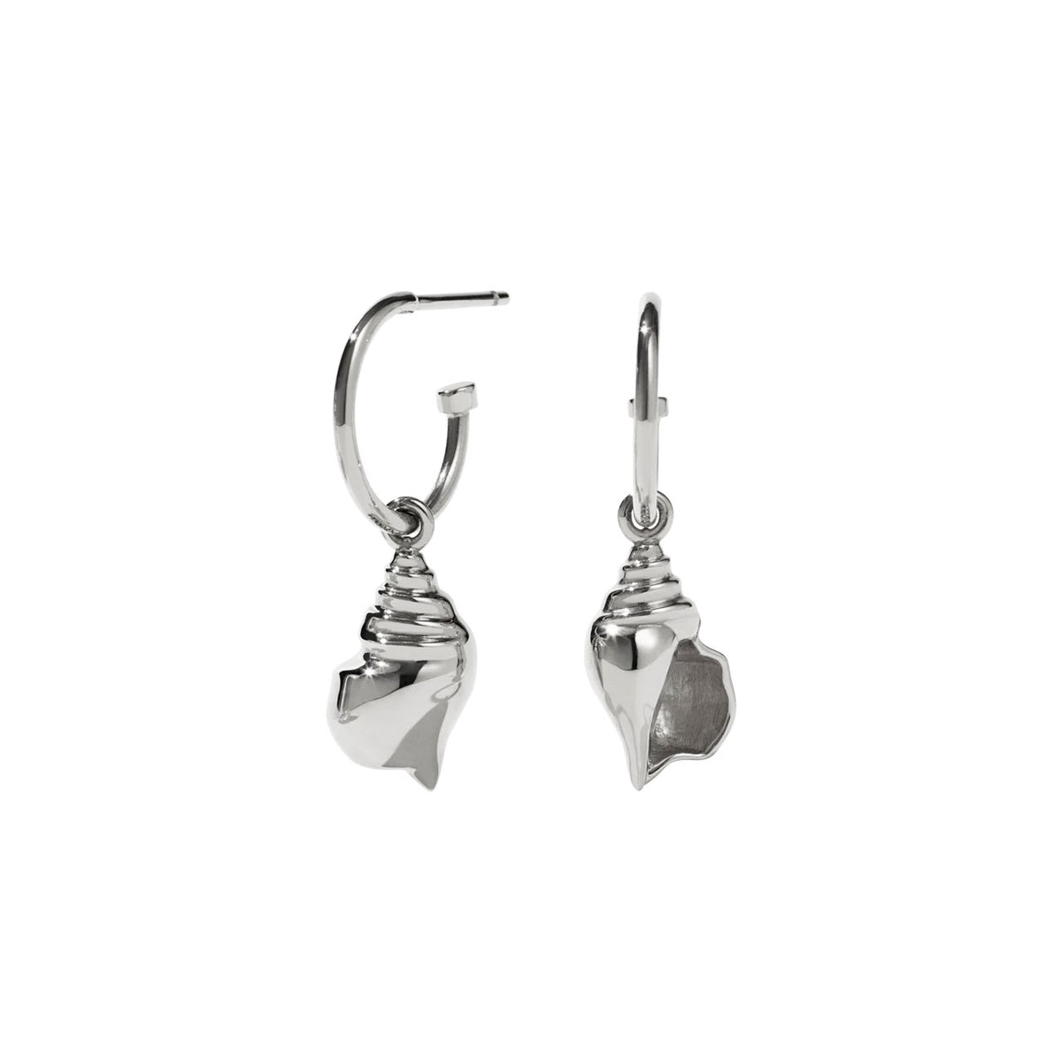 Sterling Silver Conch Signature Hoop Earrings