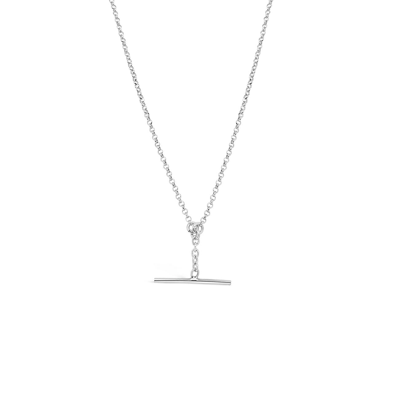 45cm Sterling Silver Long Fob Chain