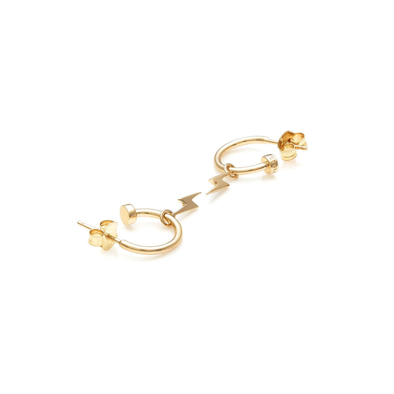 9k Yellow Gold Bolt Anchor Sleeper Earrings