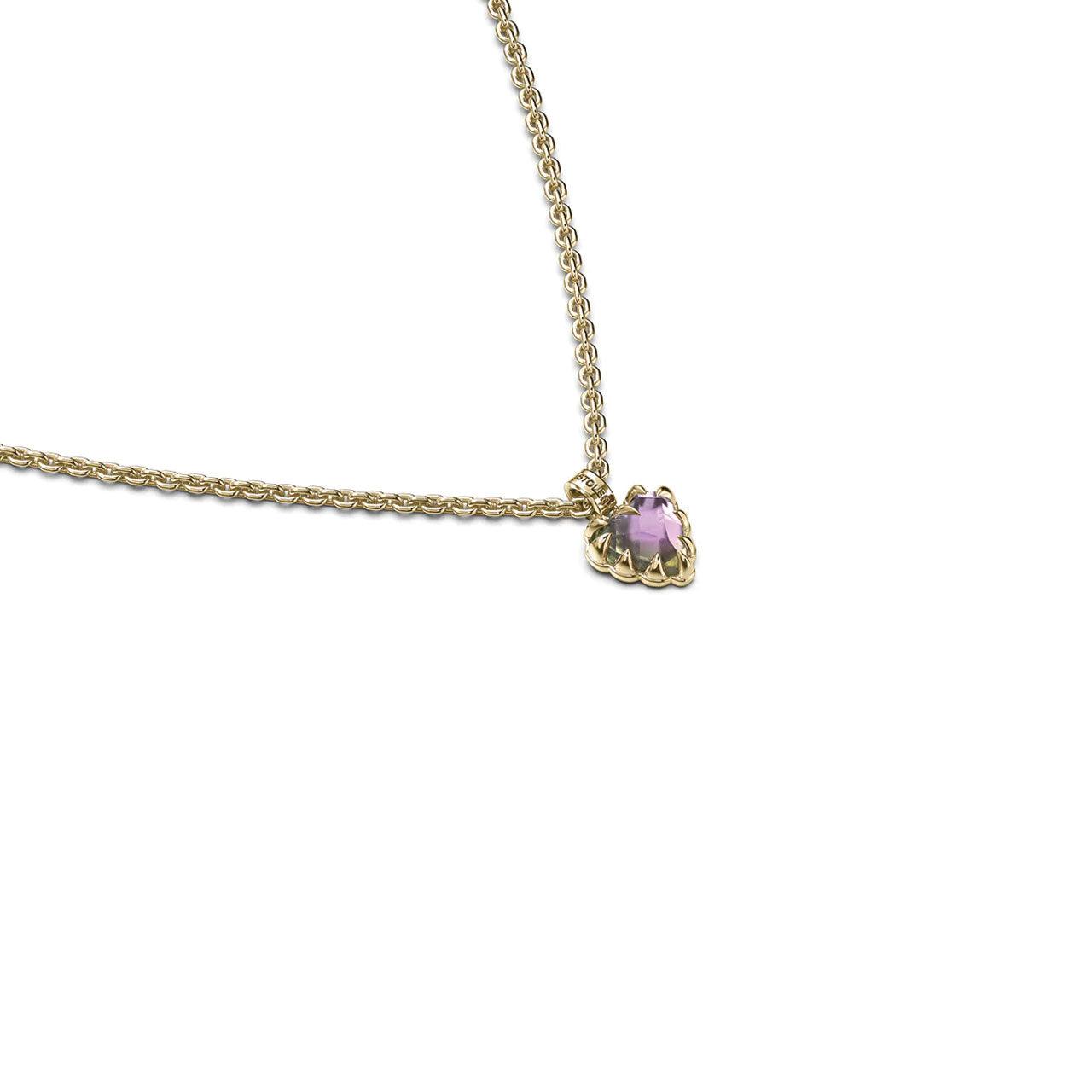 Mini Love Claw Necklace Mystic Quartz - Gold Plated
