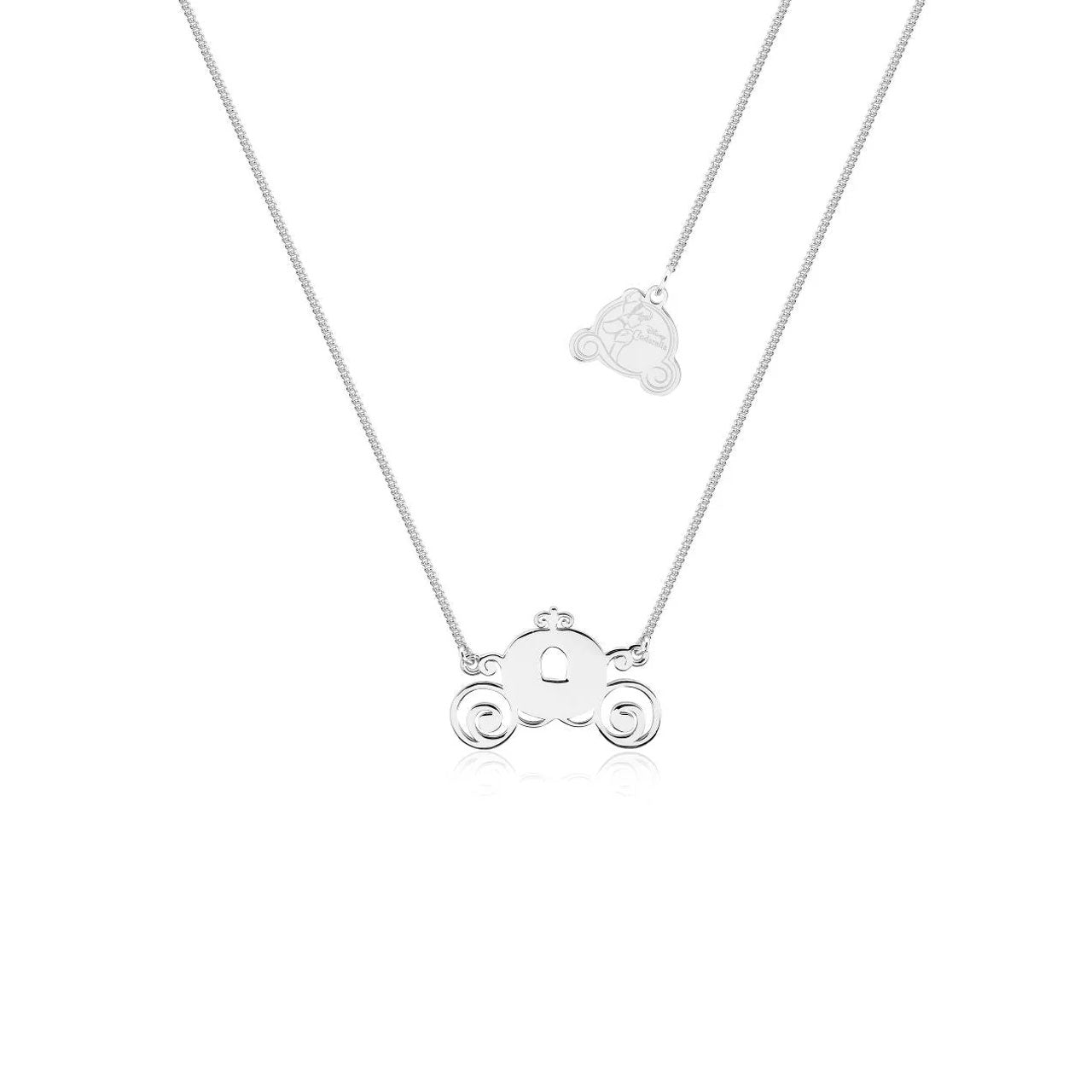 Disney - Sterling Silver Pumpkin Carriage Necklace