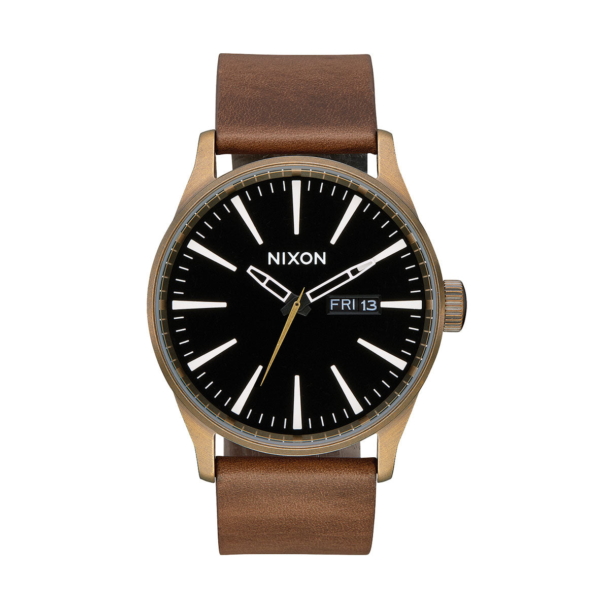 Brass / Black / Brown - Sentry Leather, 42mm - A105 3053-00