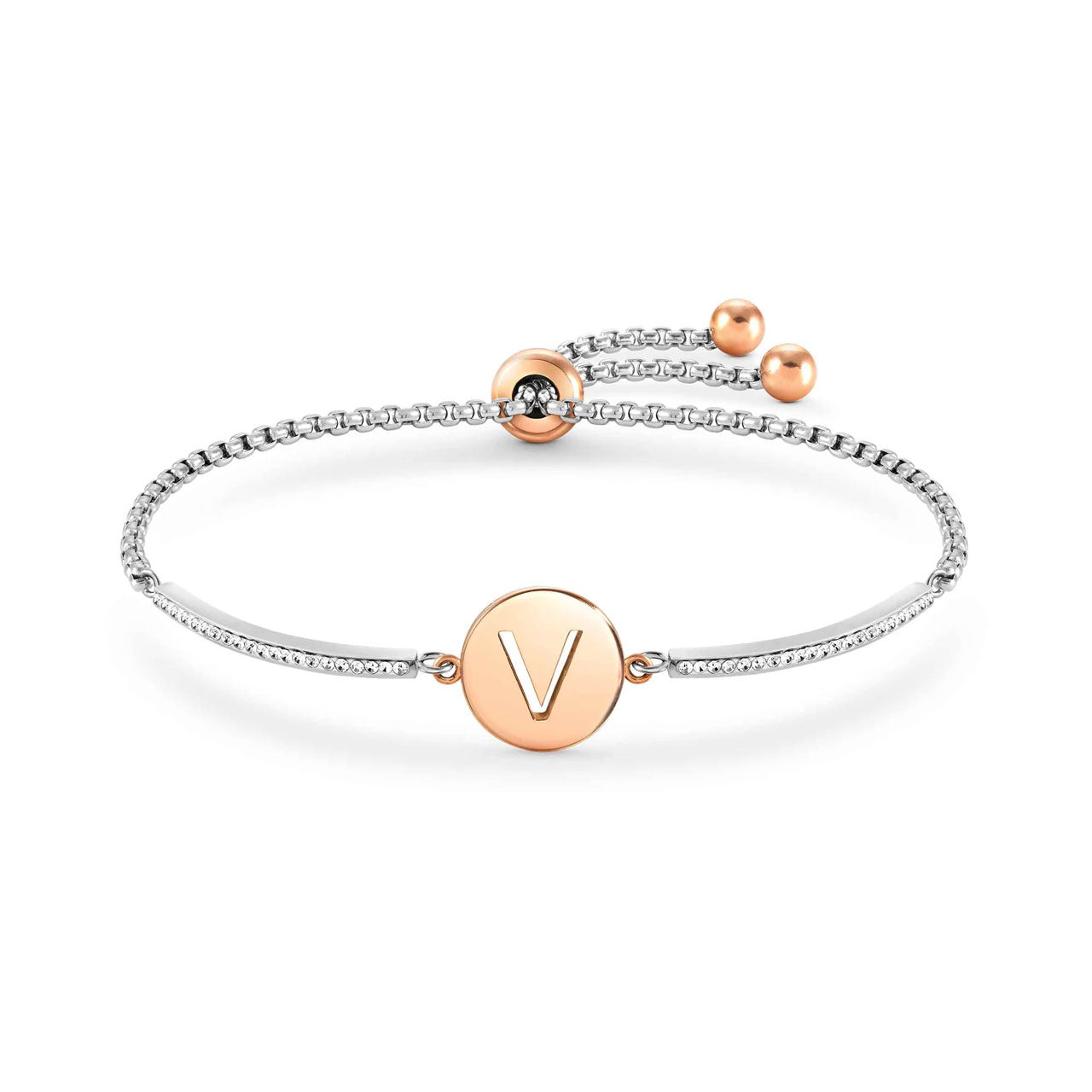 Milleluci Bracelet With Cz 028007/022 Letter V