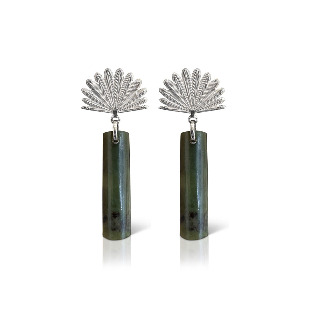 Pounamu Piwakawaka Drop Earrings