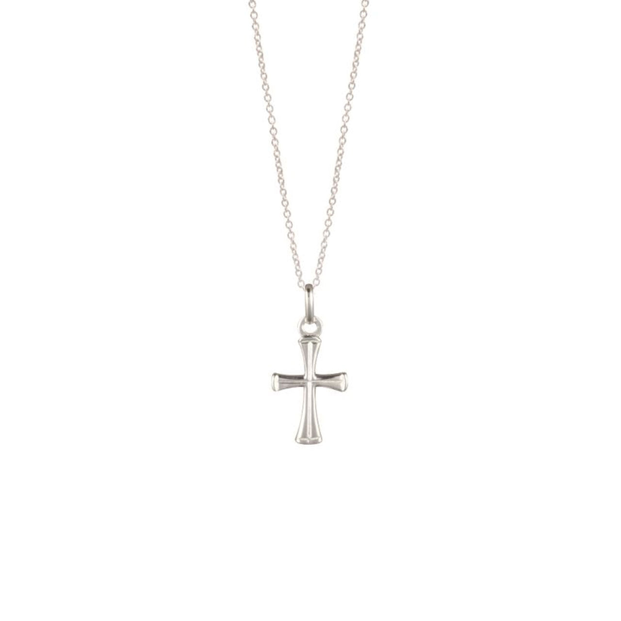 Sterling Silver 19x11mm Detailed Cross Pendant
