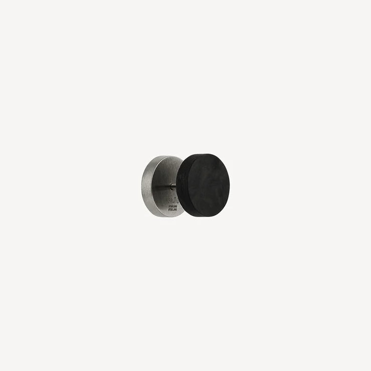 Torque Men's 8mm Reversible Carbon Fibre & Steel Earring