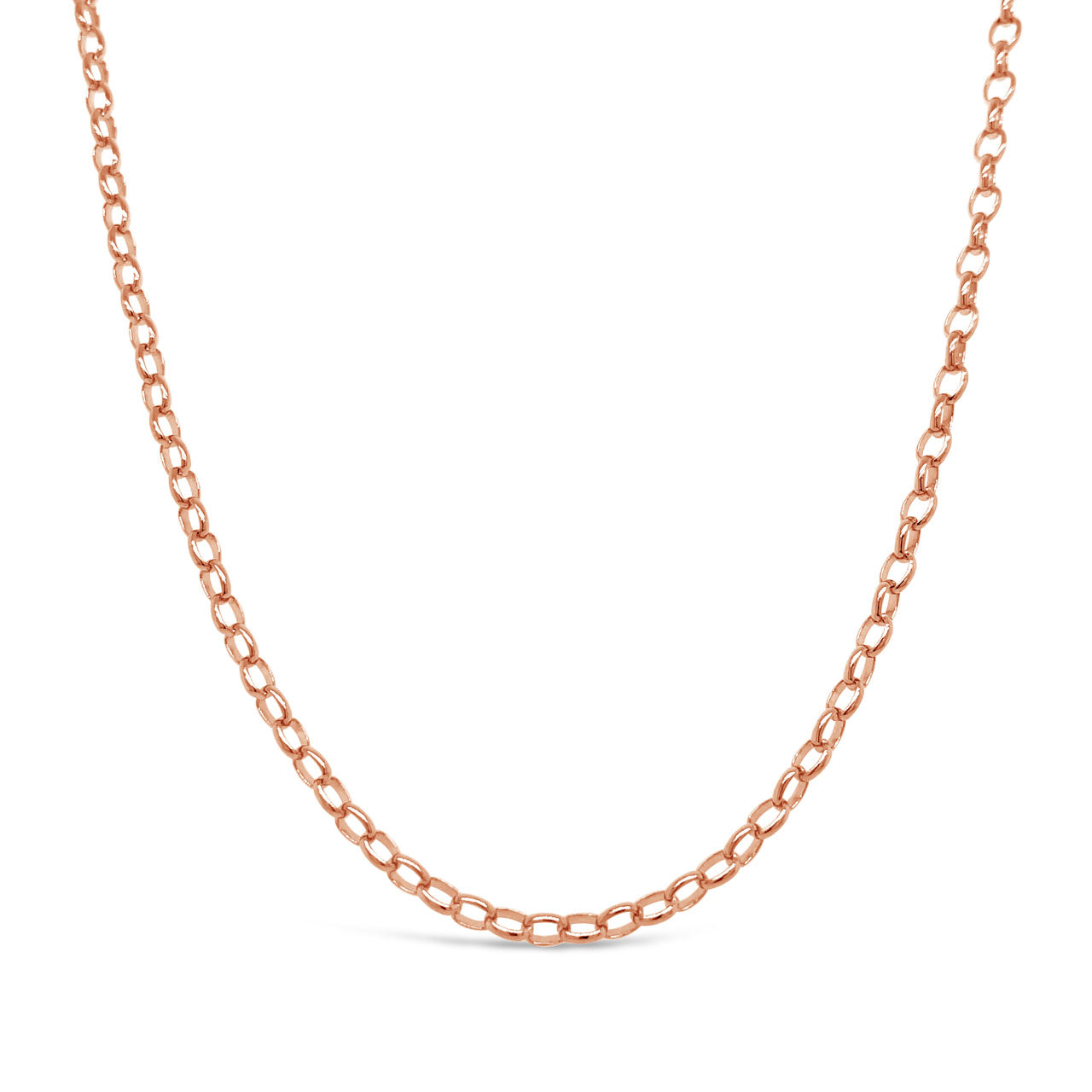 45cm 9k Rose Gold BO1 Oval Belcher Chain