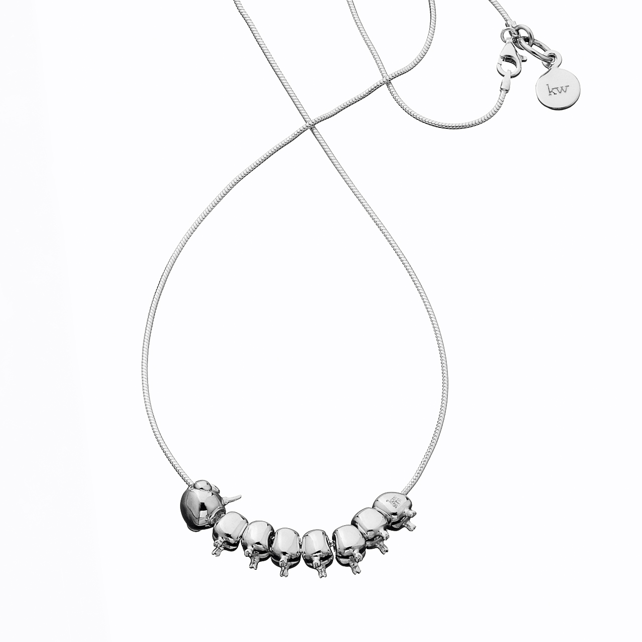 Sterling Silver Caterpillar Necklace