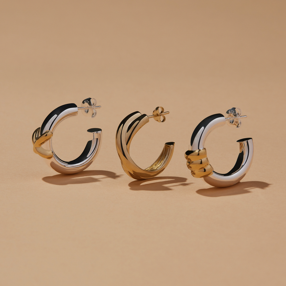 Tendresse Two-Tone Hoops