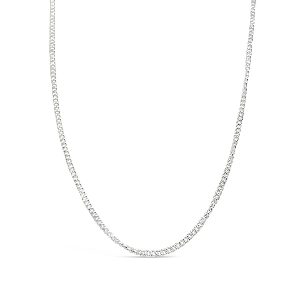 50cm Sterling Silver V514 Diamond Cut Curb Chain
