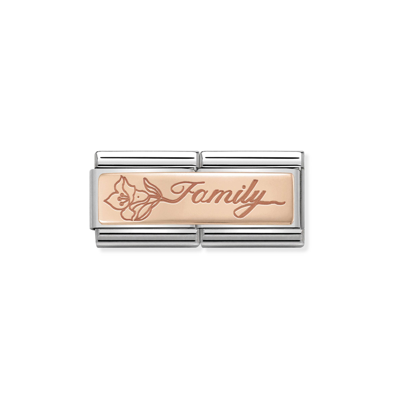 Composable Classic Double Link 430710/17 Rose Gold Family with Flower