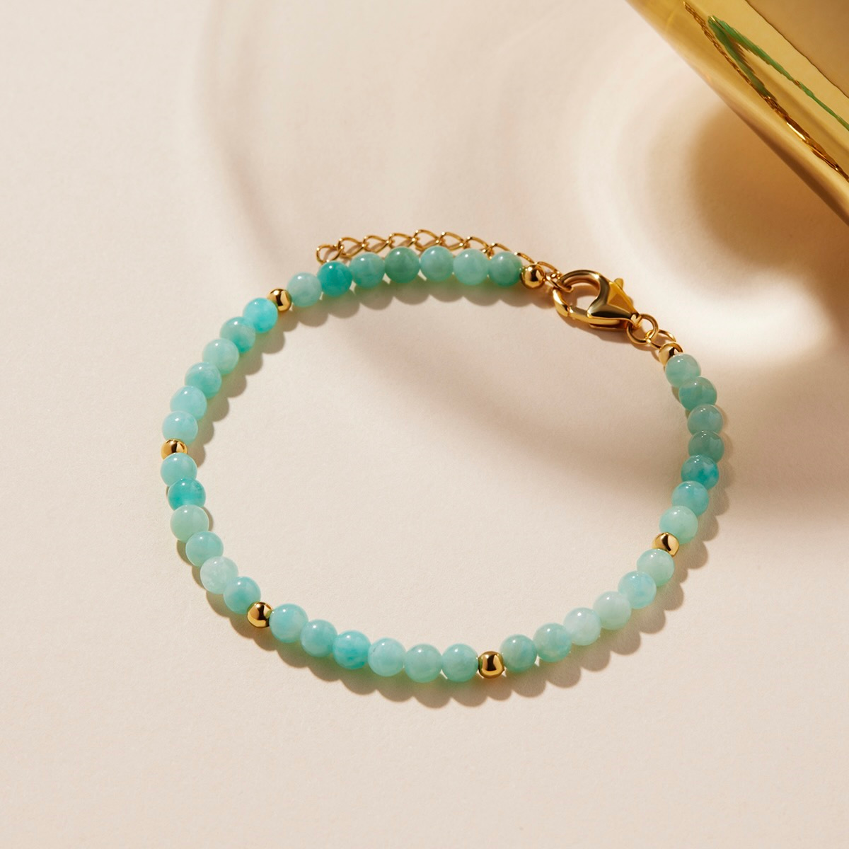 Azzurro Amazonite Bracelet - Gold Plated