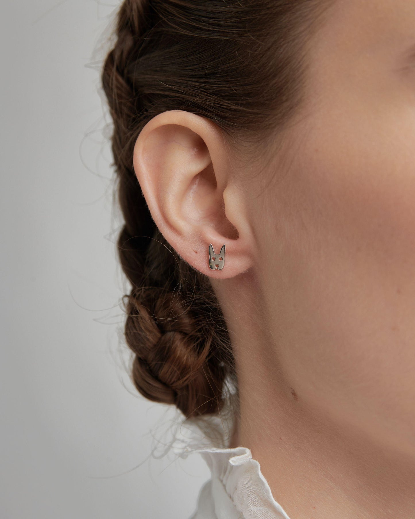 Sterling Silver Mini Rabbit Stud Earrings - Jamies Jewellers