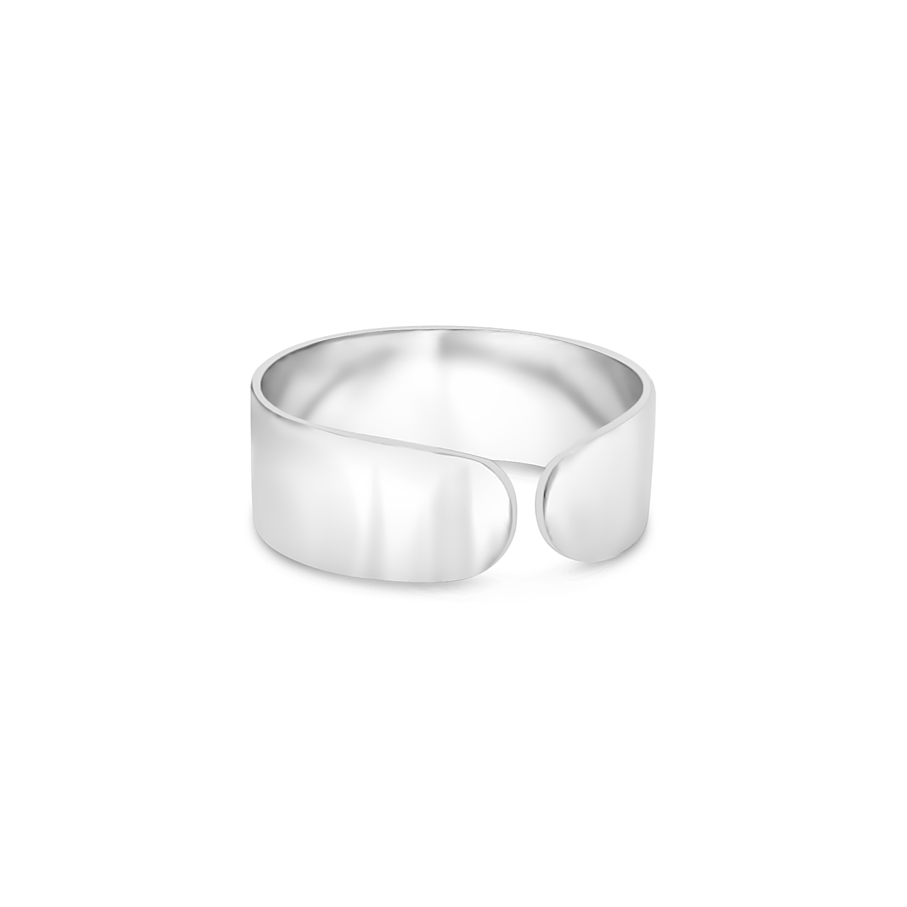 Sterling Silver Plain Flat Toe Ring