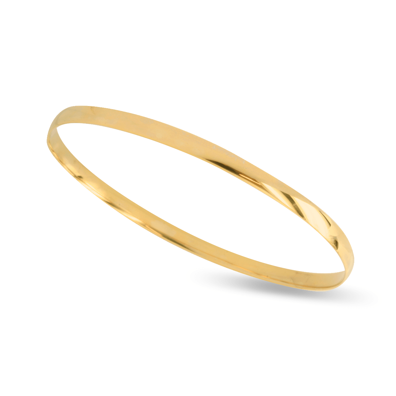 9k Yellow Gold 3mm Half Round Golf Bangle Jamies Jewellers