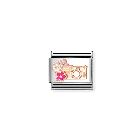 Composable Classic Link 430202/31 Camera 9K Rose Gold And Enamel