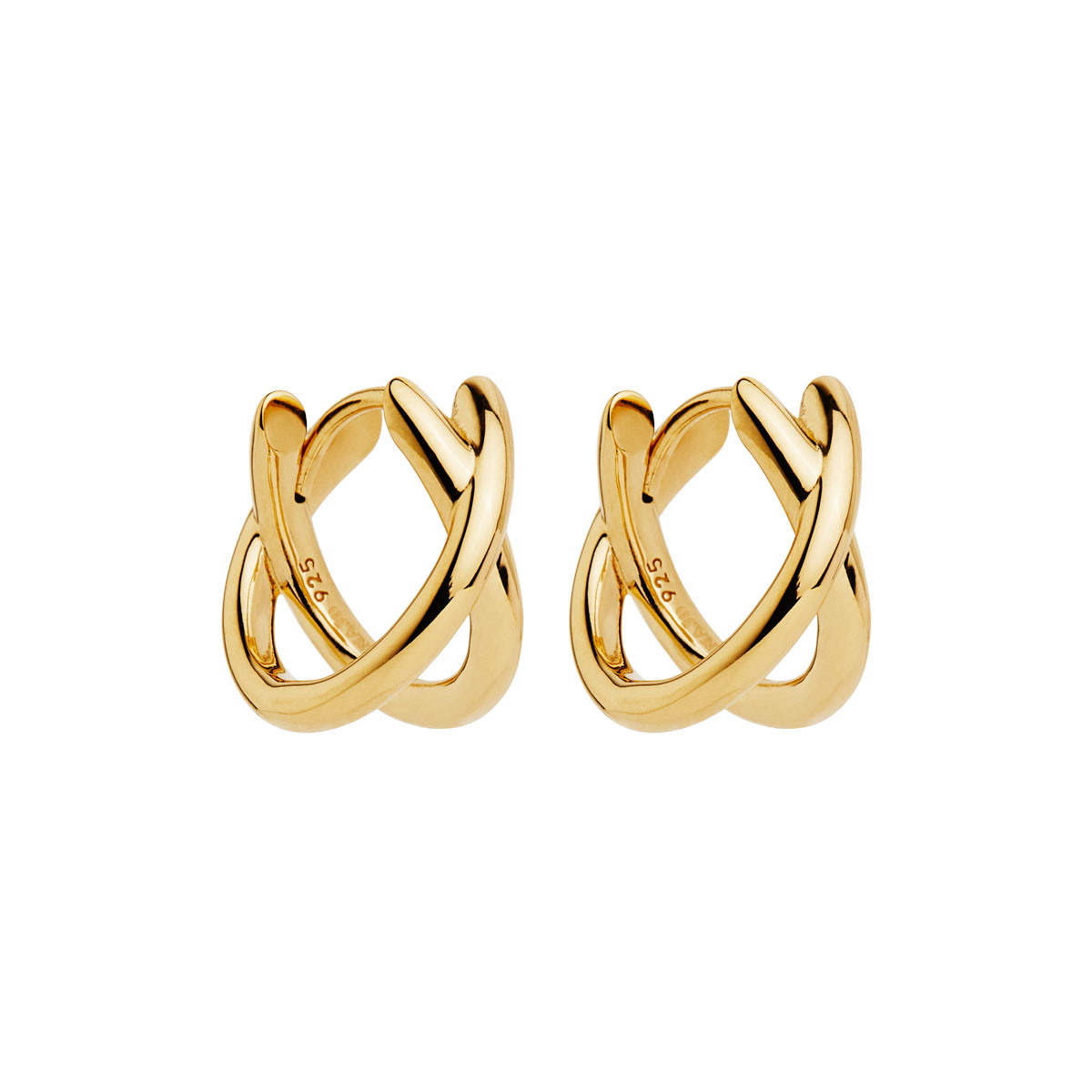 Moonkiss Huggie Earrings Gold
