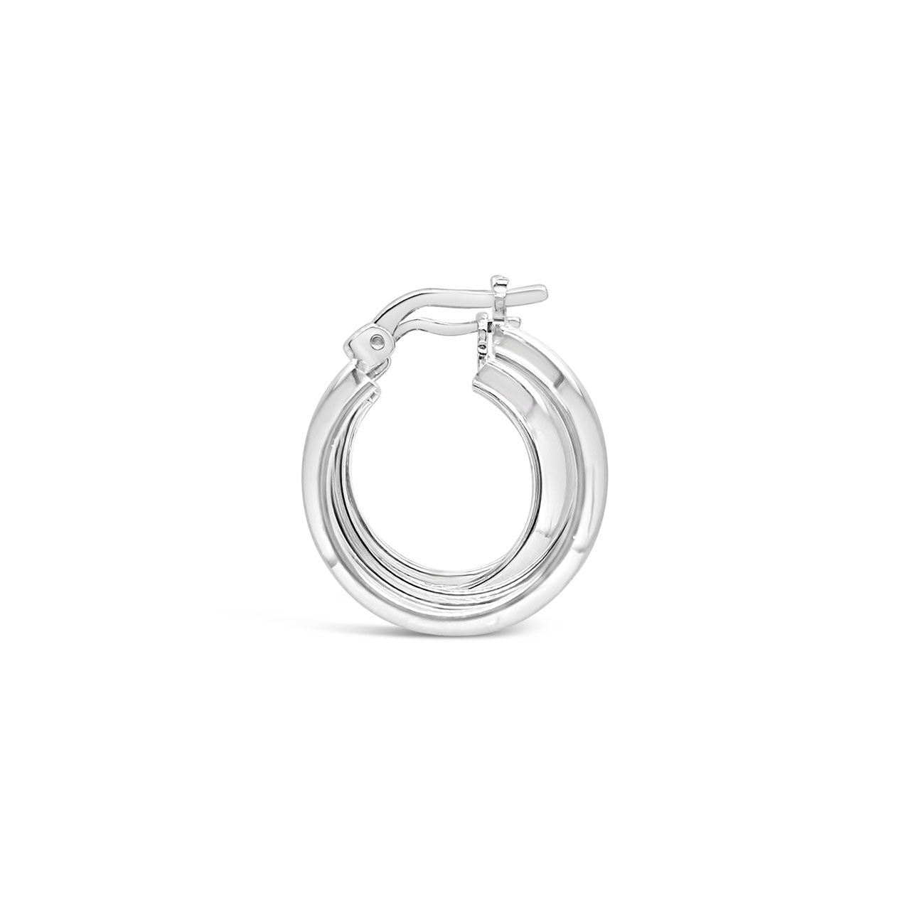 Sterling Silver Wide Hoop Earrings