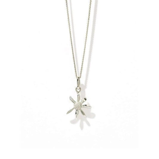 Sterling Silver Daisy Charm Necklace - 50cm