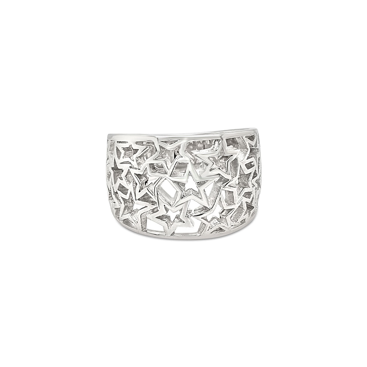 Sterling Silver Multi Star Cutout Ring