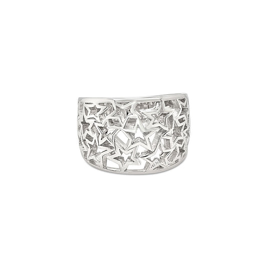 Sterling Silver Multi Star Cutout Ring