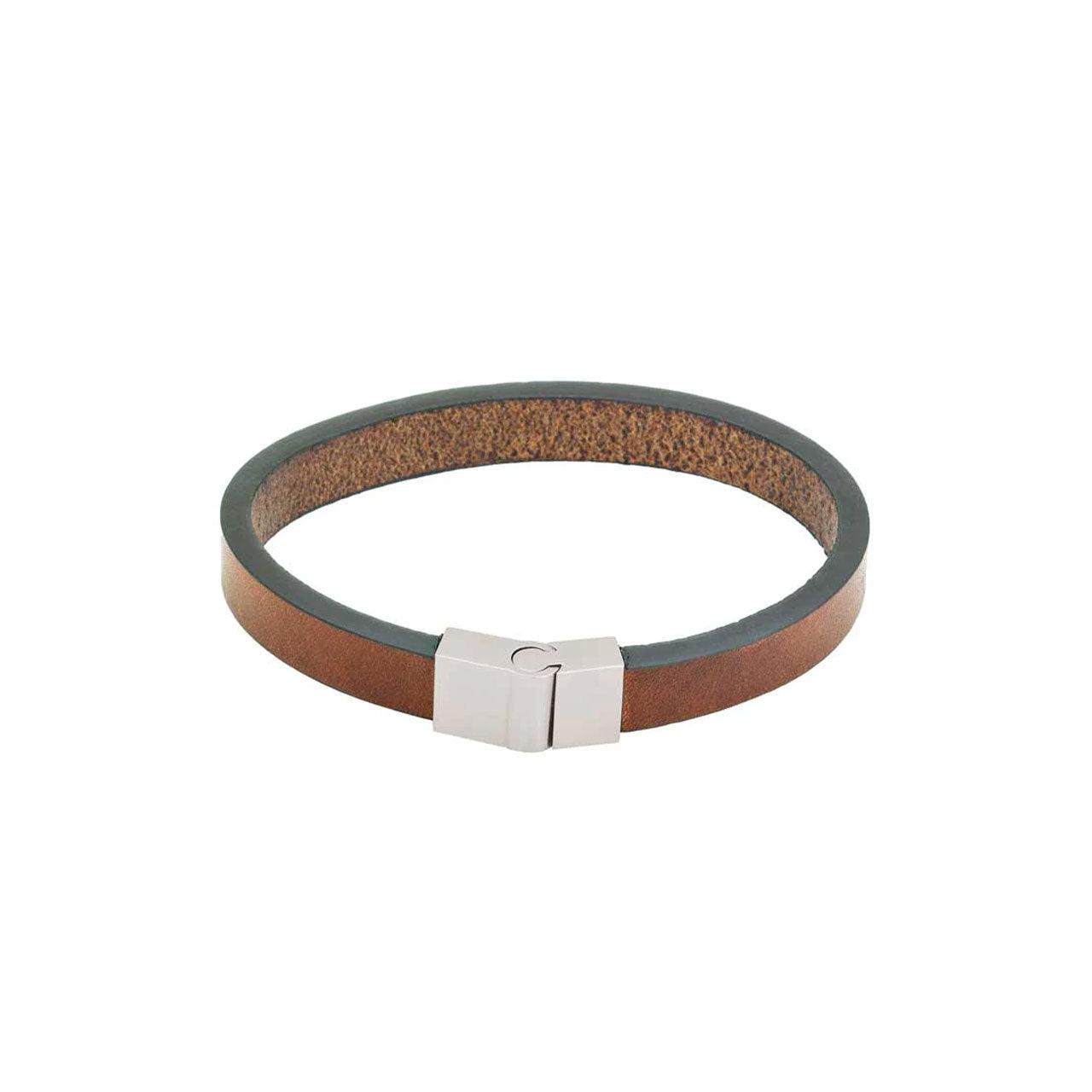 Lewis Bracelet Leather Tan - Jamies Jewellers