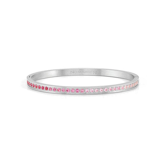 Pretty Bangles 029506/002 Silver With Gradient Pink CZ - Large - Jamies Jewellers