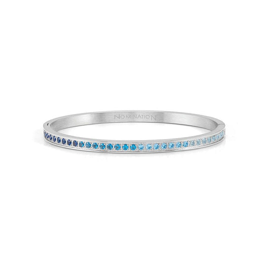 Pretty Bangles 029506/003 Silver With Gradient Blue CZ - Jamies Jewellers