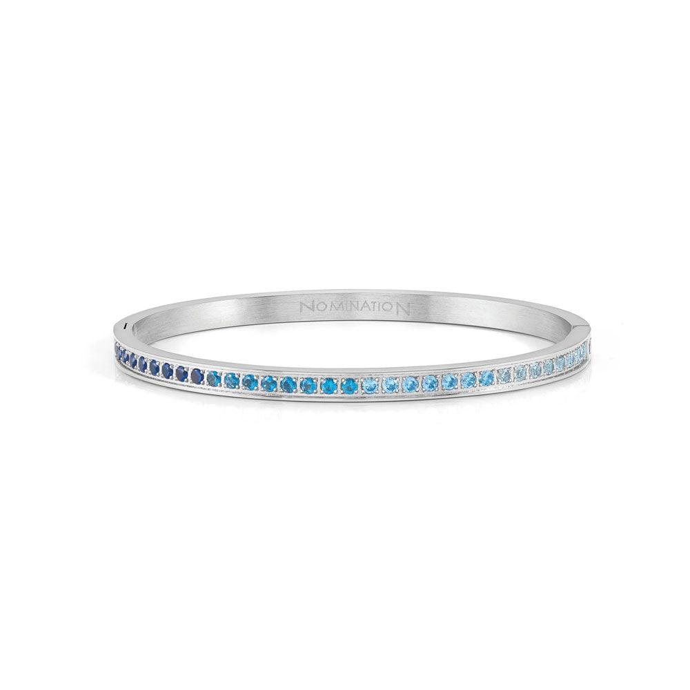 Pretty Bangles 029506/003 Silver With Gradient Blue CZ