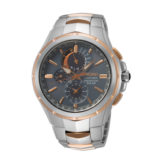 SSC788P-9 - Mens Rose Gold & Steel Perpetual Calendar Coutura Solar Watch