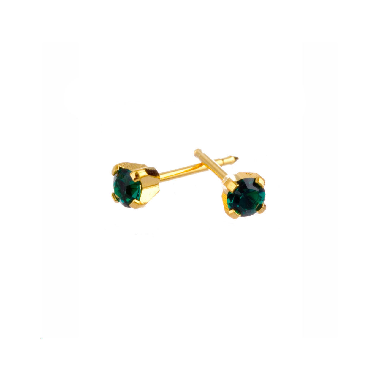 Gold Plated May 3mm Claw Studs